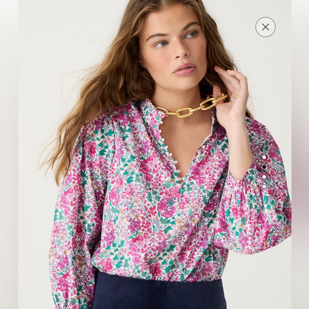 ***FINAL PRICE***

NWT-J Crew Edna Liberty print top. Size XXS